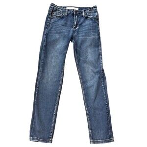 Girls Joes Jeans Size 10 Straight Leg Medium Wash Adjustable Waist Tabs